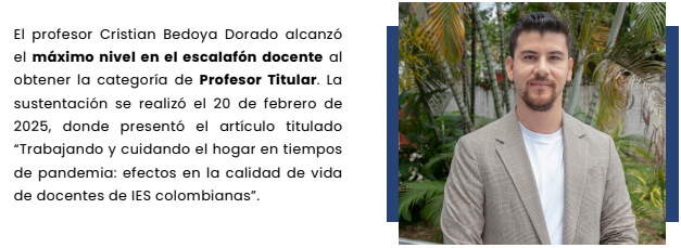 El profesor Cristian Bedoya Dorado