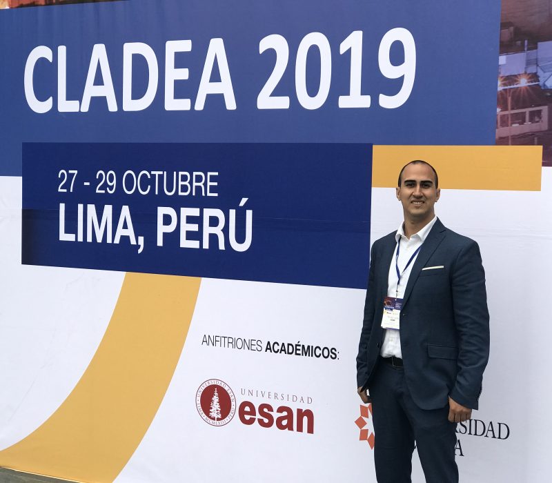 El profesor Juan David Peláez en el evento CLADEA 2019